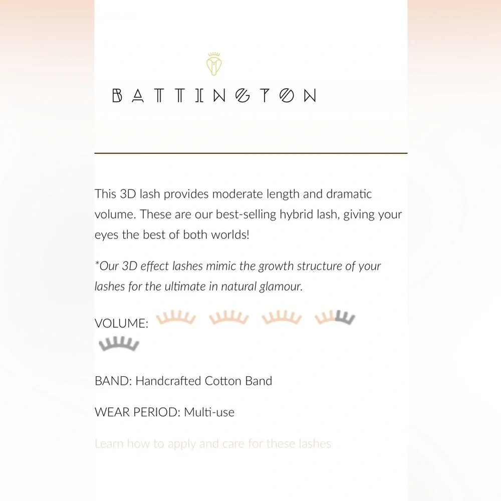 New in‎ Box- Battington 3D silk lashes